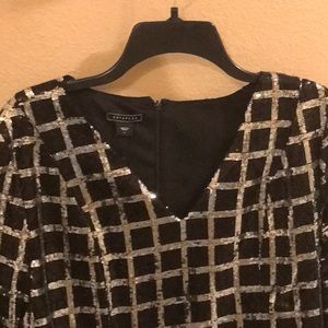 Black and silver dress